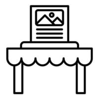 Tabletop Display Line Icon vector