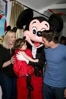 LOS ANGELES, DEC 4 - Adrienne Frantz Bailey, Amelie Bailey, Scott Bailey, Mickey Mouse character at the Amelie Bailey s 1st Birthday Party at Private Residence on December 4, 2016 in Studio CIty, CA photo