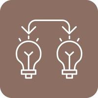 Exchange Ideas Line Round Corner Background Icons vector