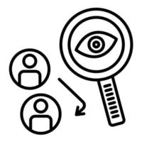 Shadowing Line Icon vector