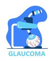 Glaucoma Awareness Month is celebrated in USA in January. Lenticular opacity diagnosis. Ophthalmologist eyesight check up banner. Healthcare vecto