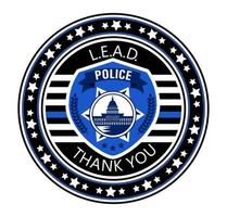 Law Enforcement Appreciation Day is celebrated in USA on January 9th each year. Police department badge, sheriff shield is shown. Flat vector with for flyer, web, banner, emblem