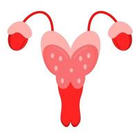 vector de icono de útero. órgano interno de la mujer. día mundial de la menopausia, endometriosis