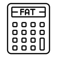 Body Fat Calculator Line Icon vector