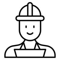 Qa Engineer Male Line Icon vector