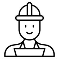 Qa Engineer Male Line Icon vector