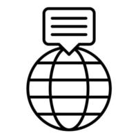 Internet Research Line Icon vector