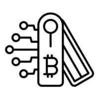 Hardware Wallet Line Icon vector