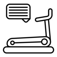 Treadmill Desk Line Icon vector