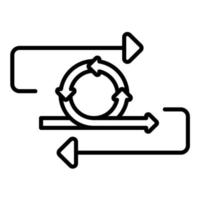 Responding To Change Line Icon vector