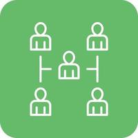 Collaboration Line Round Corner Background Icons vector