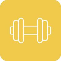 Dumbbells Line Round Corner Background Icons vector