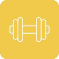 Dumbbells Line Round Corner Background Icons vector