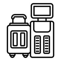 Self Check In Line Icon vector