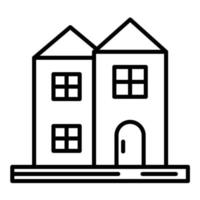 Duplex House Line Icon vector