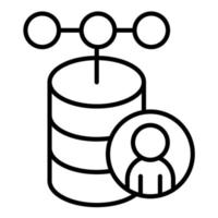 Client Database Line Icon vector