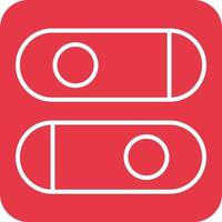Switch Line Round Corner Background Icons vector