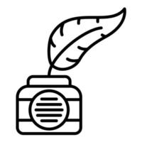 Feather And Ink Line Icon vector