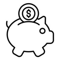 Savings Plan Line Icon vector