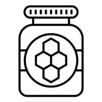 Honey Jar Line Icon vector