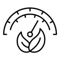 Eco Gauge Line Icon vector