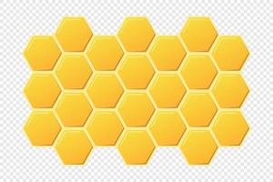 Abstract honeycombs design. Gold honey hexagonal cells texture. Geometric hive hexagonal honeycombs. Vector illustration