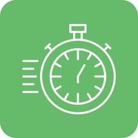 Stopwatch Line Round Corner Background Icons vector