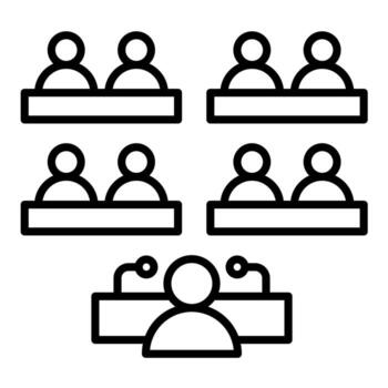 Class Line Icon vector