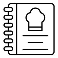 Recipe Line Icon vector