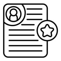 Good Resume CV Line Icon vector