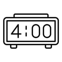 icono de línea de reloj digital vector