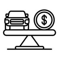 Fair Market Value Line Icon vector