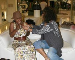 Sheryl Lee Ralph and Kym Whitley as they are shopping for shoes and purses at the Carmen Steffens Store at the Westfield Fahion Square Mall, in Sherman Oaks, CA on October 9, 2008 photo