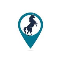 Horse logo design. Stylish graphic template design for company farm race. vector