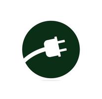 vector de plantilla de diseño gráfico de logotipo de enchufe eléctrico