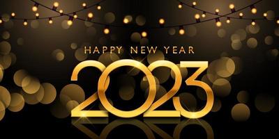 Elegant Happy New Year banner design vector