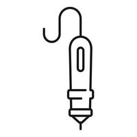 3d modeling pen icon, outline style vector