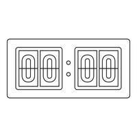 Scoreboard icon, outline style vector