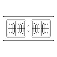 Scoreboard icon, outline style vector