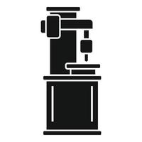 Milling machine metalwork icon, simple style vector