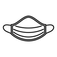 Surgical medical mask icon, outline style vector