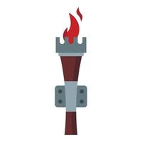 Torch icon, flat style