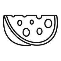 Cheese french icon, outline style vector