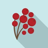 Rowan food icon, flat style vector