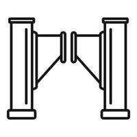 Control turnstile icon, outline style vector