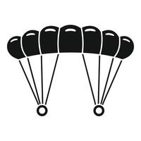 Skydiving parachute icon, simple style vector