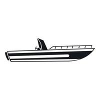 Motor speed boat icon, simple style vector