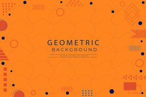 Flat geometric shapes wallpaper, various shapes and line abstract flat geometric background vector