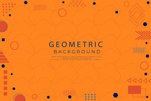 Flat geometric shapes wallpaper, various shapes and line abstract flat geometric background vector