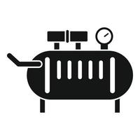 Construction air compressor icon, simple style vector